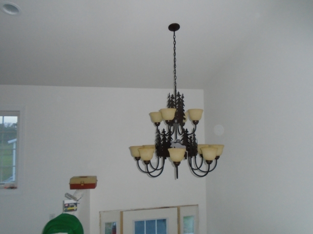 I have been waiting two years to get this cool chandelier up